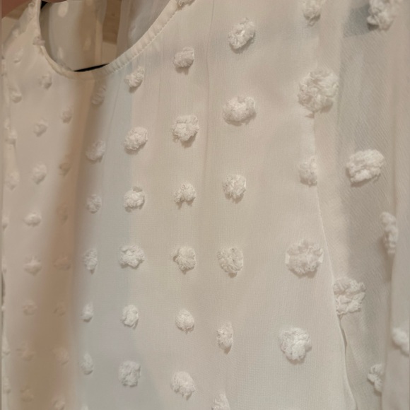Adorable white Swiss dot shirt has never been worn! - Picture 2 of 3